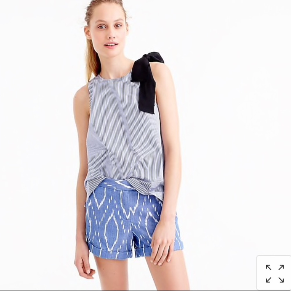 J. Crew blue ikat shorts